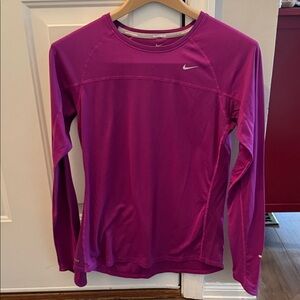 Nike Women's Magenta Long Sleeve Top
